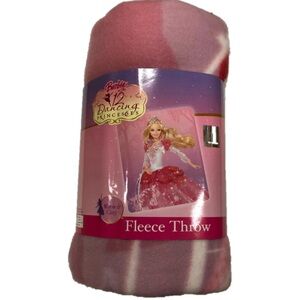Barbie 12 Dancing Princesses Fleece Throw Blanket 50" x 60"